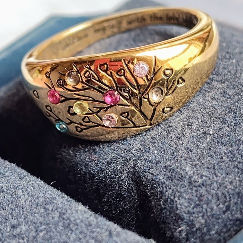 Love of Family" Gold Multicolor Birthstone ring by Bradford Exchange